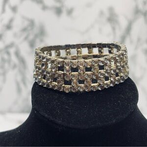 Vintage Dazzling Crystal Grid Bracelet